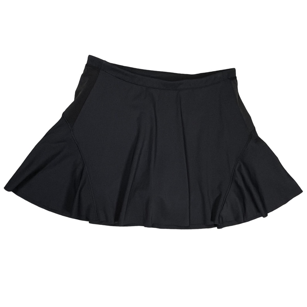 Athleta Match Point Skort Womens‎ XS Black Athletic Tennis Golf Ruffle Pocket